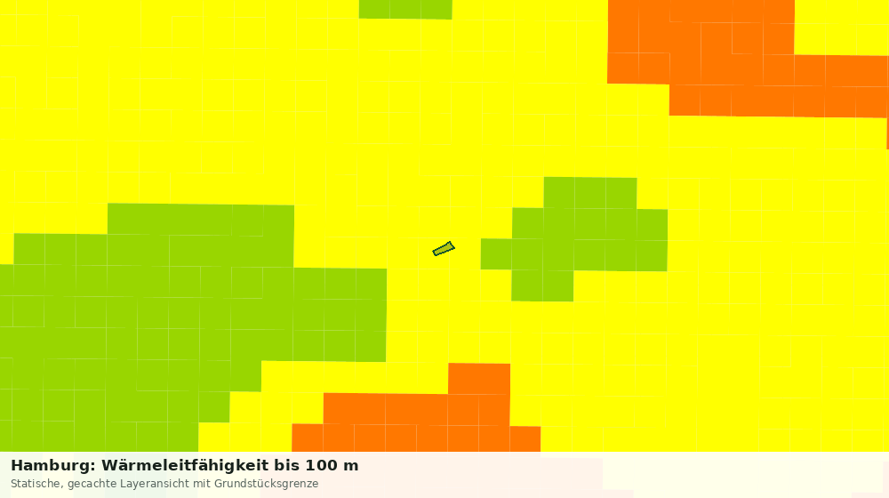 Statische Kartenansicht: Hamburg: Wärmeleitfähigkeit bis 100 m