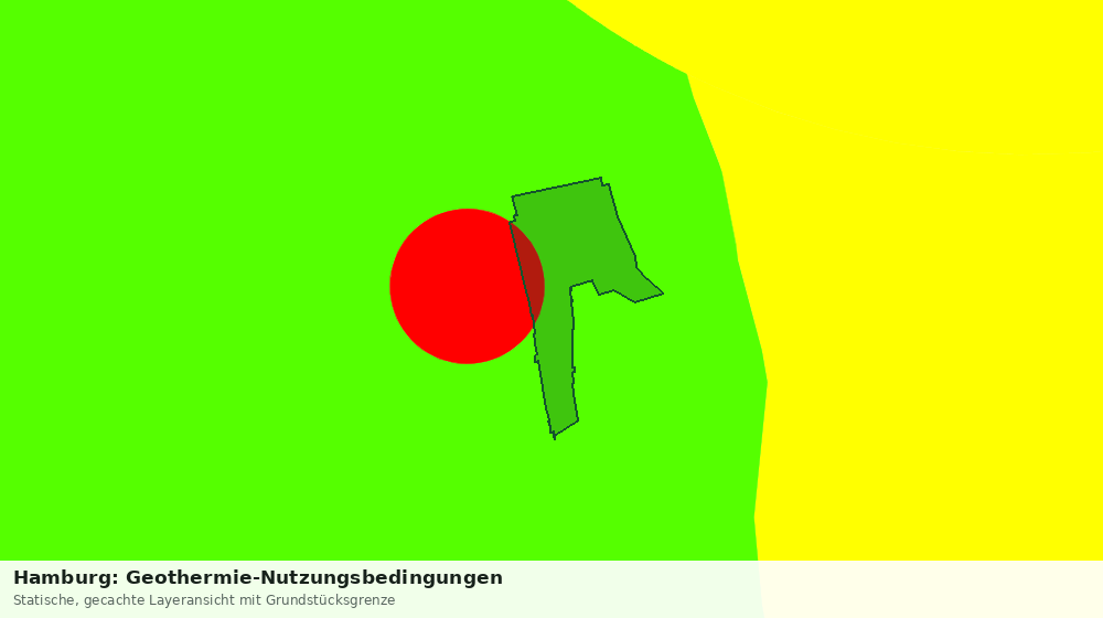 Statische Kartenansicht: Hamburg: Geothermie-Nutzungsbedingungen