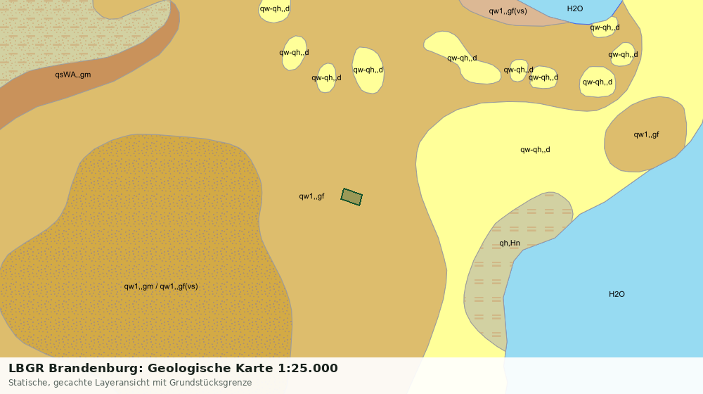 Statische Kartenansicht: LBGR Brandenburg: Geologische Karte 1:25.000