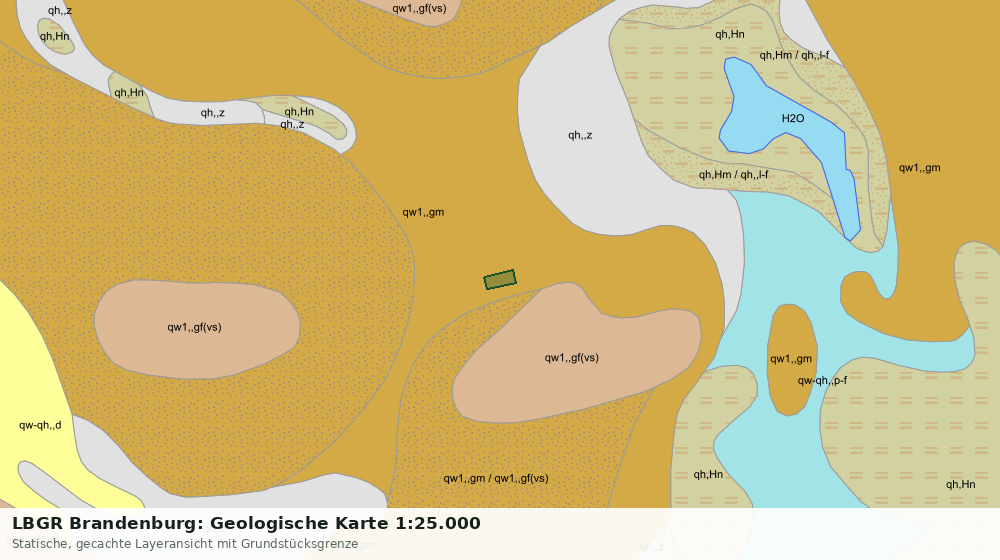 Statische Kartenansicht: LBGR Brandenburg: Geologische Karte 1:25.000