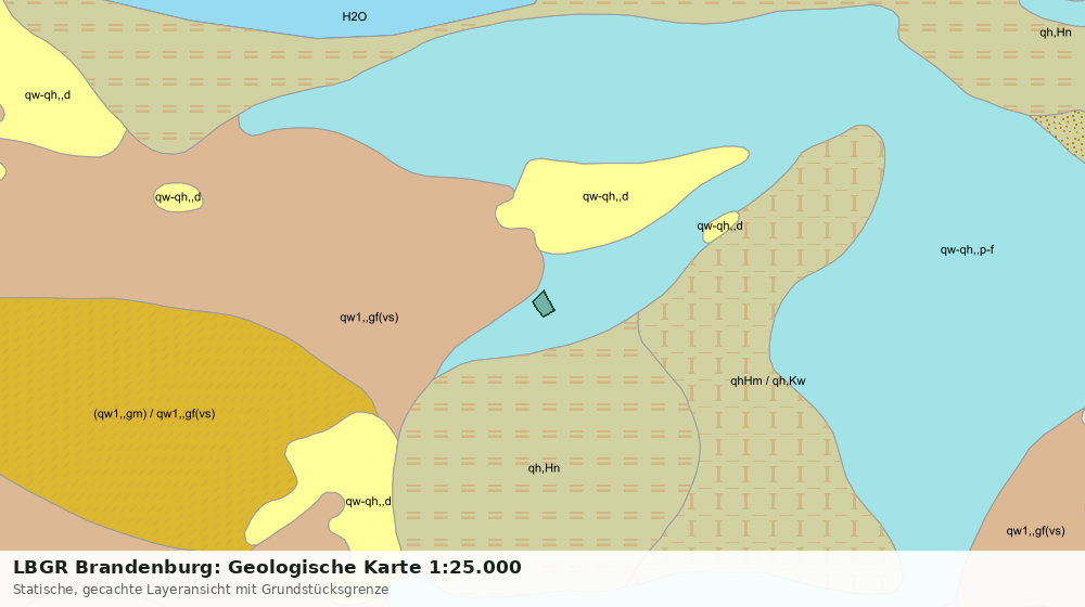 Statische Kartenansicht: LBGR Brandenburg: Geologische Karte 1:25.000