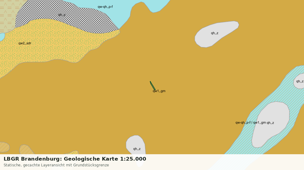 Statische Kartenansicht: LBGR Brandenburg: Geologische Karte 1:25.000