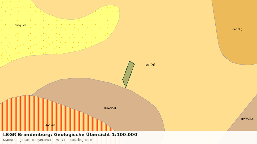 Statische Kartenansicht: LBGR Brandenburg: Geologische Übersicht 1:100.000