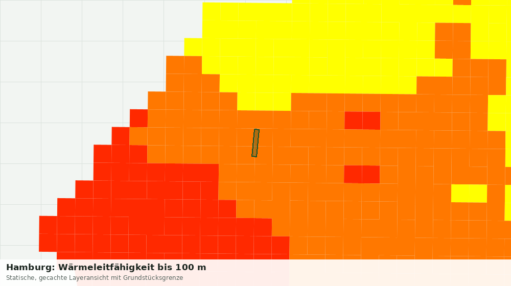 Statische Kartenansicht: Hamburg: Wärmeleitfähigkeit bis 100 m