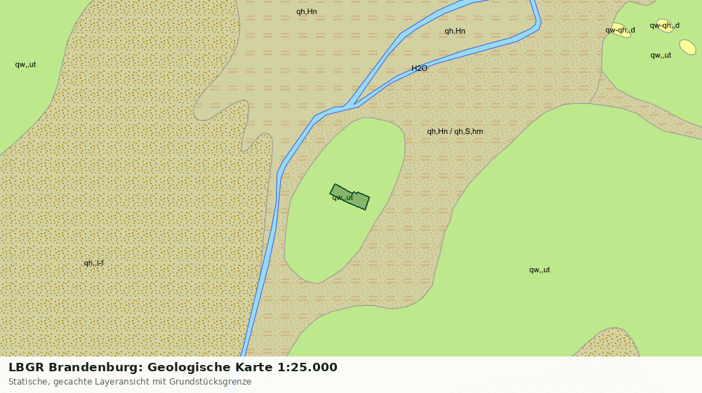Statische Kartenansicht: LBGR Brandenburg: Geologische Karte 1:25.000