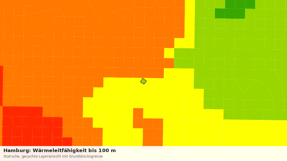 Statische Kartenansicht: Hamburg: Wärmeleitfähigkeit bis 100 m