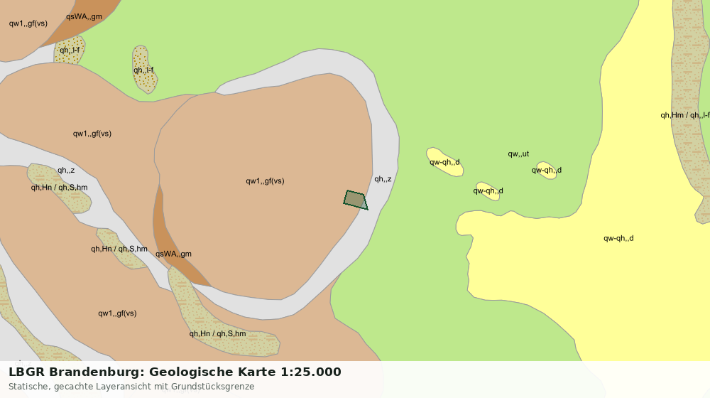 Statische Kartenansicht: LBGR Brandenburg: Geologische Karte 1:25.000