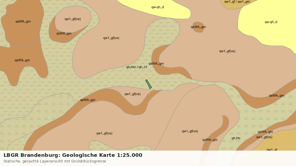 Statische Kartenansicht: LBGR Brandenburg: Geologische Karte 1:25.000