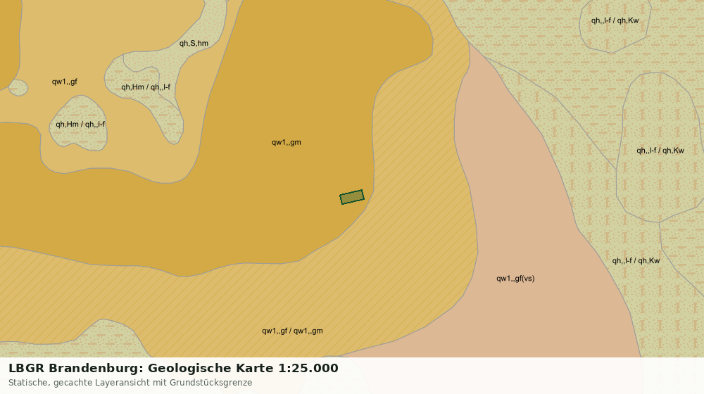 Statische Kartenansicht: LBGR Brandenburg: Geologische Karte 1:25.000
