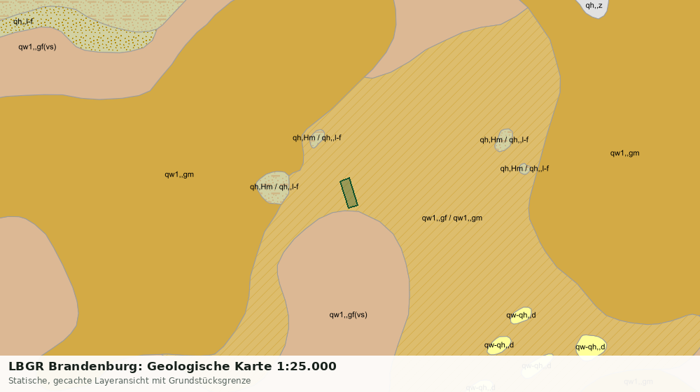 Statische Kartenansicht: LBGR Brandenburg: Geologische Karte 1:25.000