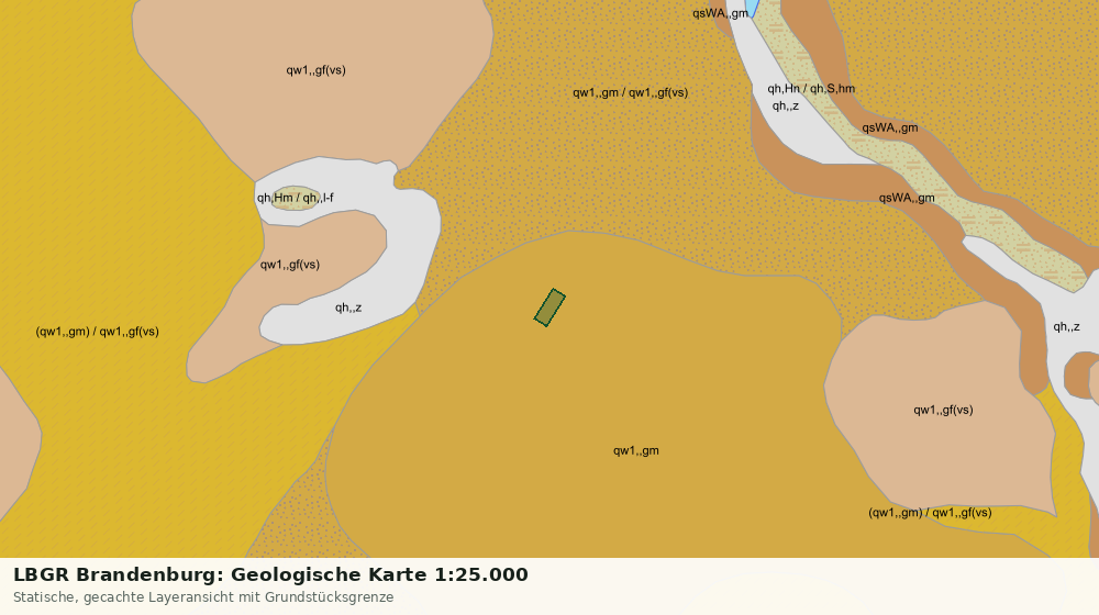 Statische Kartenansicht: LBGR Brandenburg: Geologische Karte 1:25.000