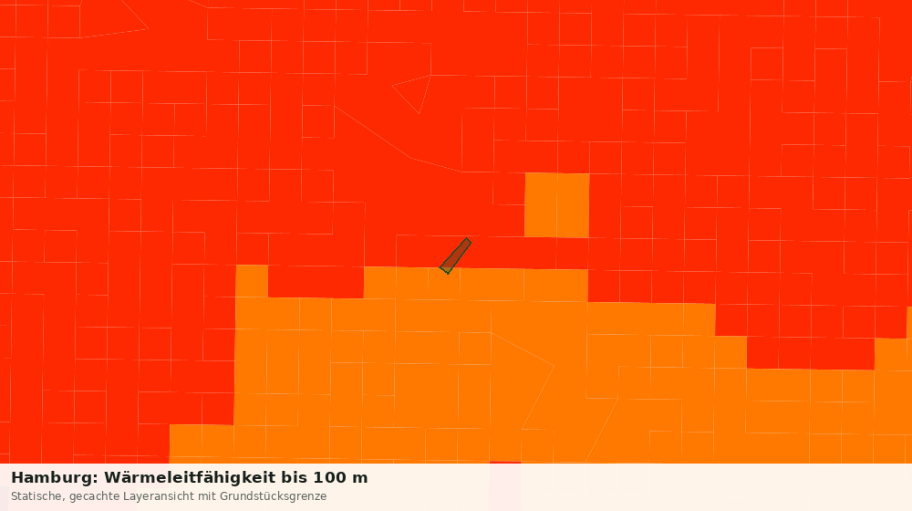 Statische Kartenansicht: Hamburg: Wärmeleitfähigkeit bis 100 m