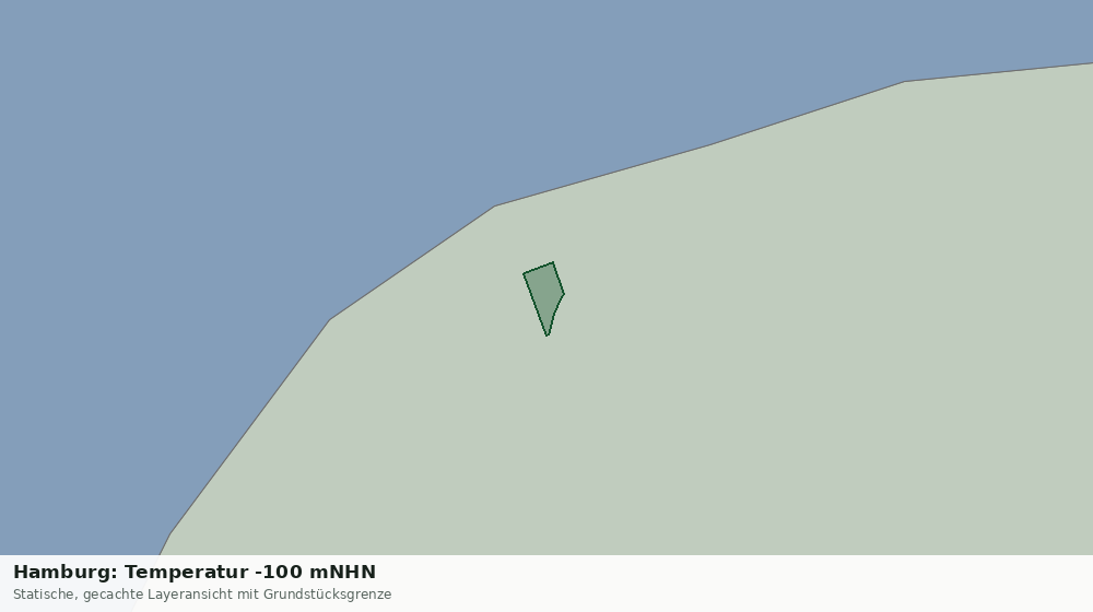 Statische Kartenansicht: Hamburg: Temperatur -100 mNHN