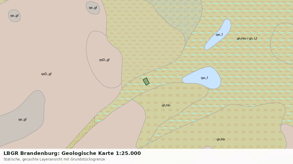 Statische Kartenansicht: LBGR Brandenburg: Geologische Karte 1:25.000