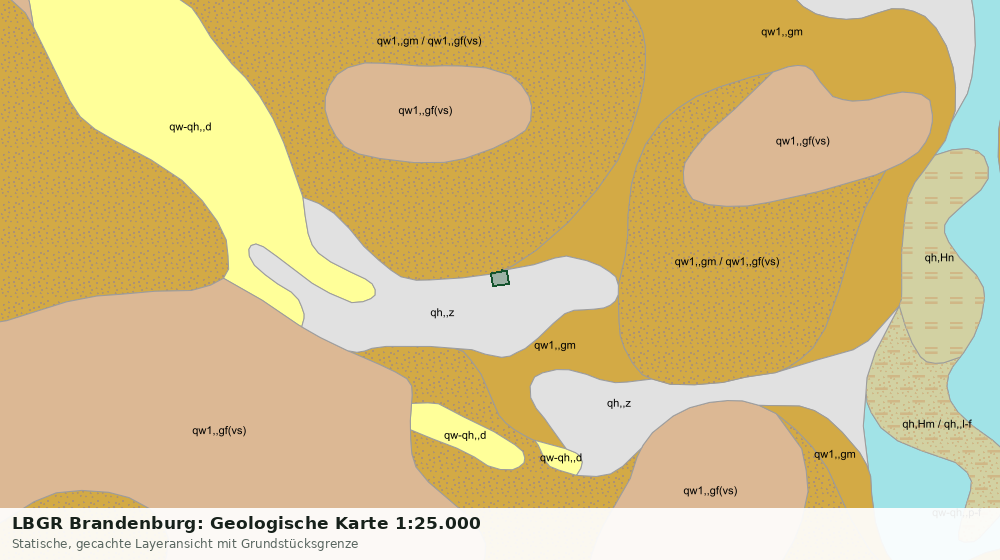 Statische Kartenansicht: LBGR Brandenburg: Geologische Karte 1:25.000