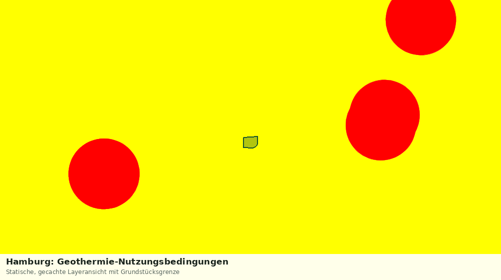 Statische Kartenansicht: Hamburg: Geothermie-Nutzungsbedingungen