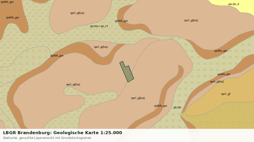 Statische Kartenansicht: LBGR Brandenburg: Geologische Karte 1:25.000