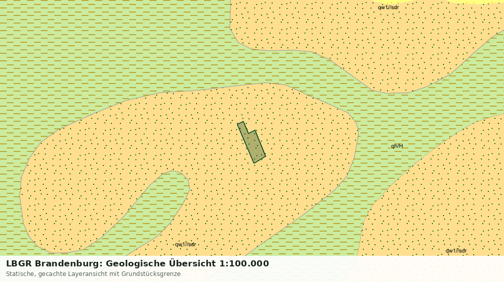 Statische Kartenansicht: LBGR Brandenburg: Geologische Übersicht 1:100.000