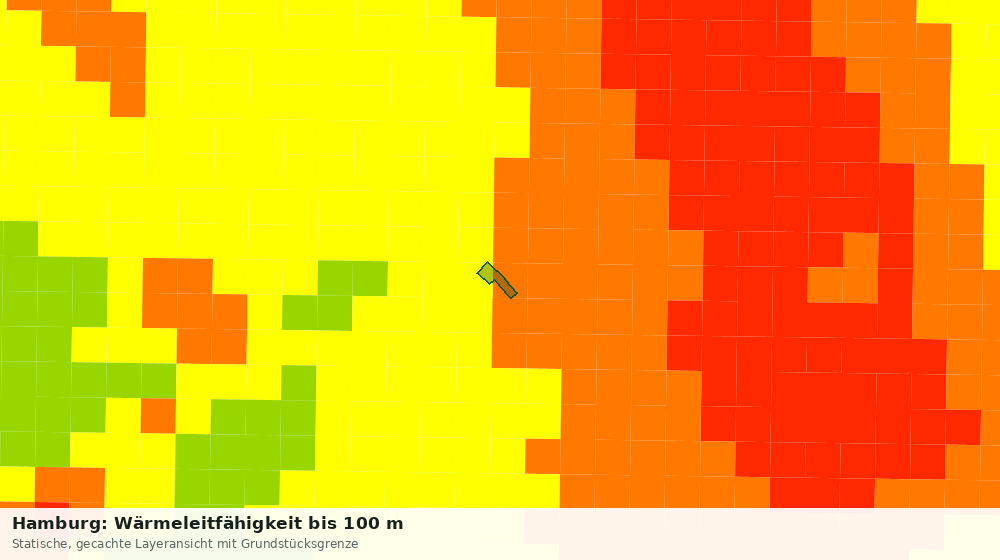 Statische Kartenansicht: Hamburg: Wärmeleitfähigkeit bis 100 m