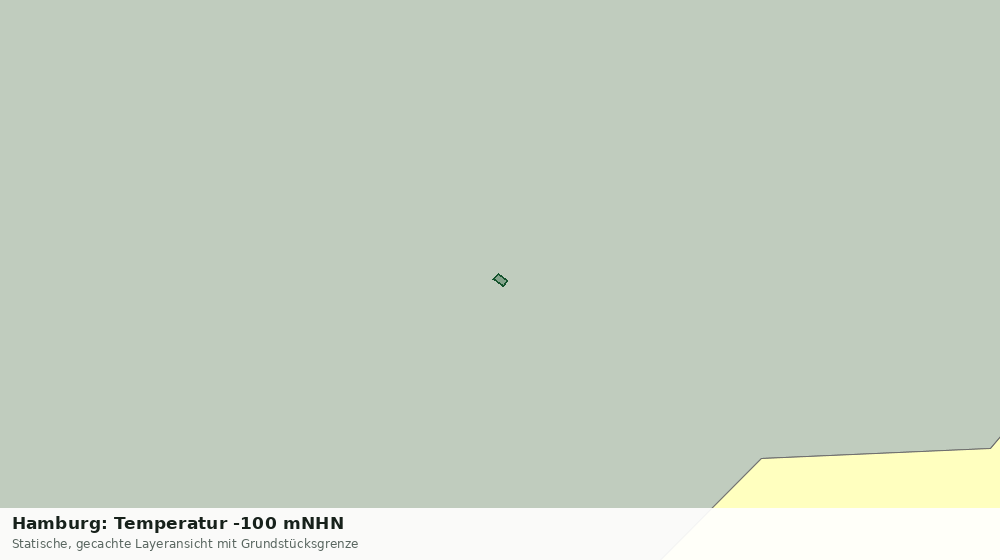 Statische Kartenansicht: Hamburg: Temperatur -100 mNHN