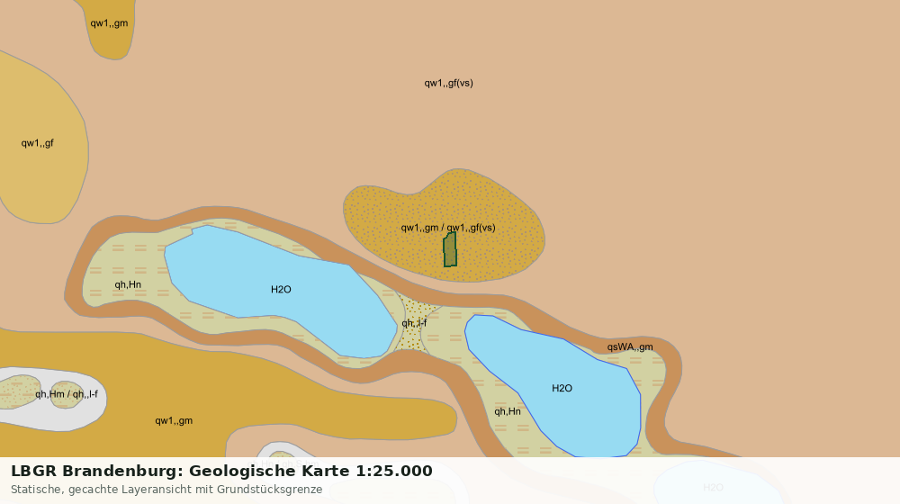 Statische Kartenansicht: LBGR Brandenburg: Geologische Karte 1:25.000