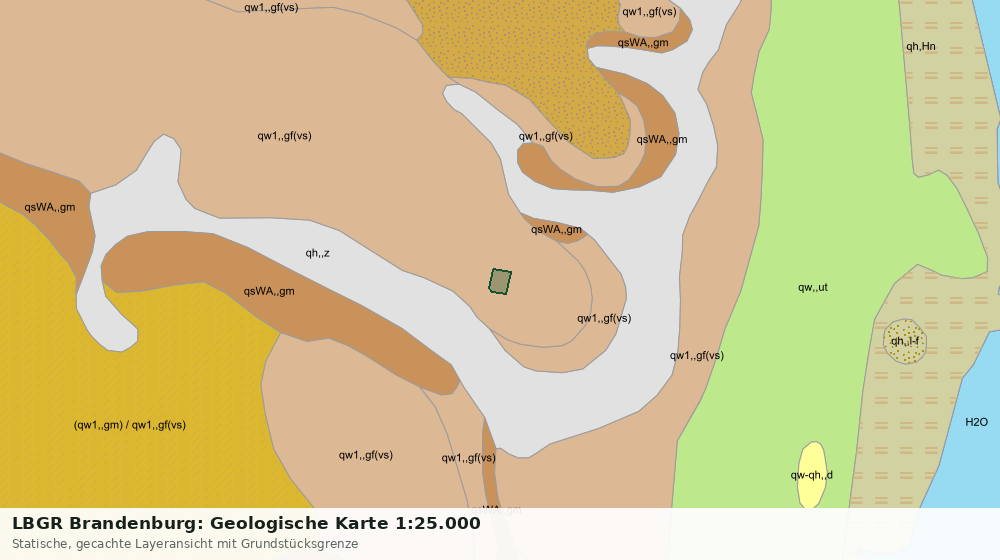 Statische Kartenansicht: LBGR Brandenburg: Geologische Karte 1:25.000