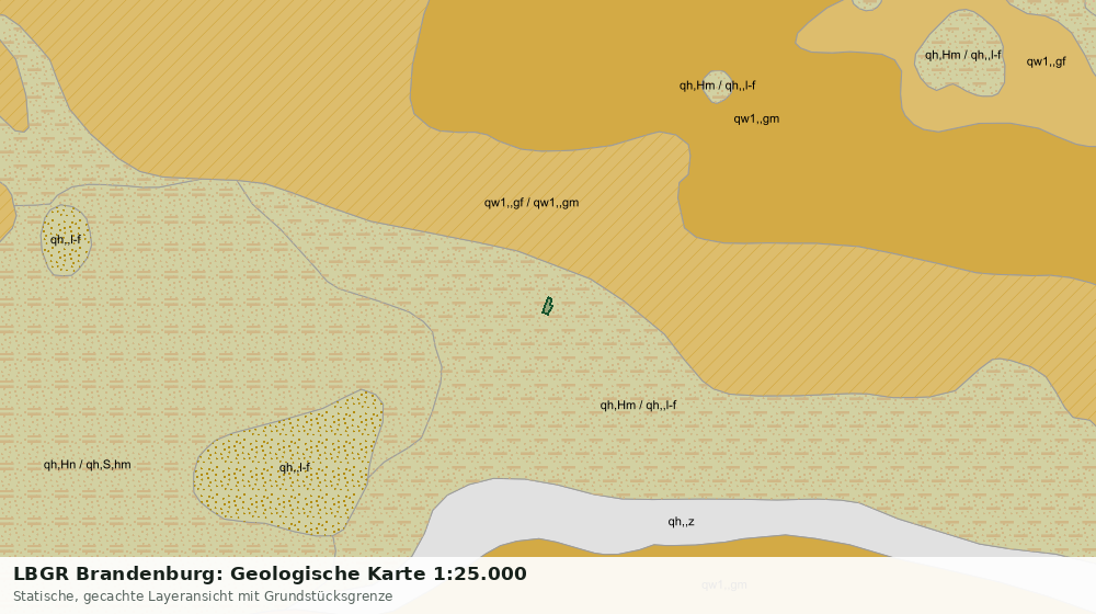 Statische Kartenansicht: LBGR Brandenburg: Geologische Karte 1:25.000