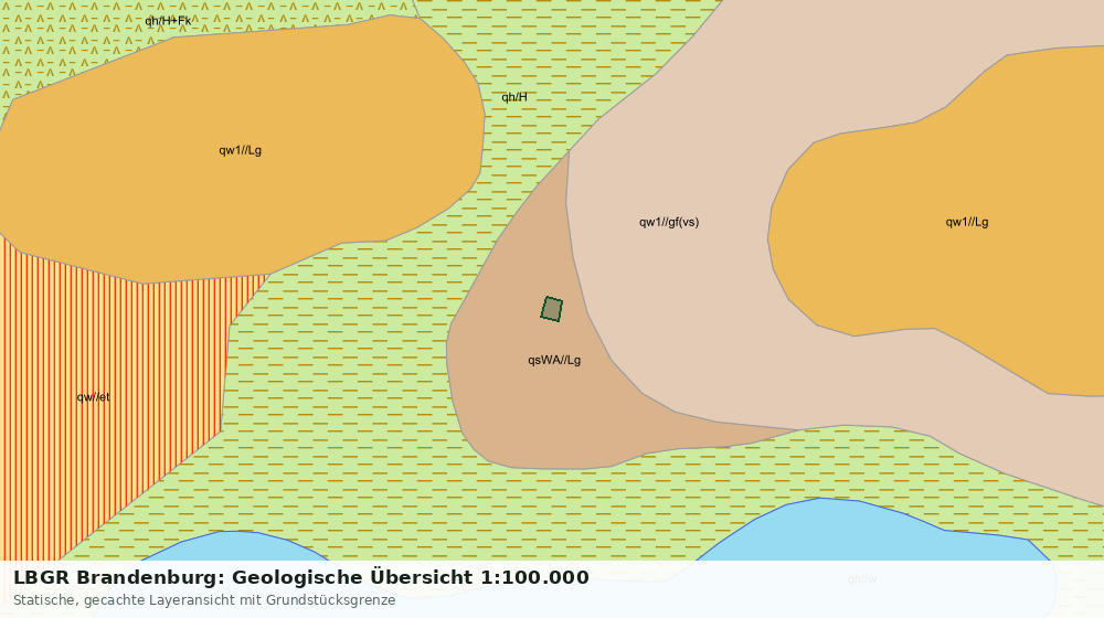 Statische Kartenansicht: LBGR Brandenburg: Geologische Übersicht 1:100.000