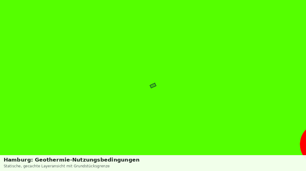 Statische Kartenansicht: Hamburg: Geothermie-Nutzungsbedingungen