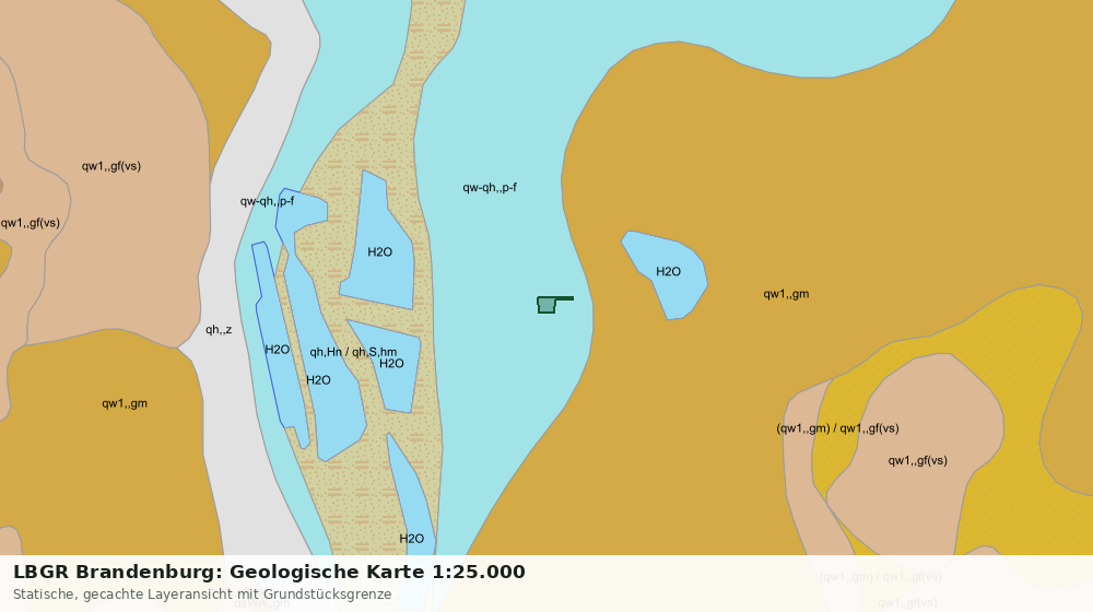 Statische Kartenansicht: LBGR Brandenburg: Geologische Karte 1:25.000