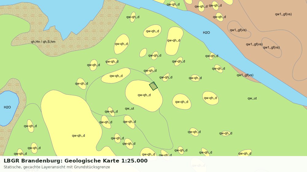 Statische Kartenansicht: LBGR Brandenburg: Geologische Karte 1:25.000