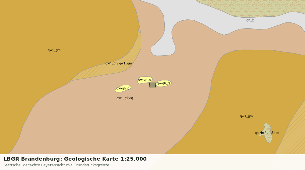 Statische Kartenansicht: LBGR Brandenburg: Geologische Karte 1:25.000
