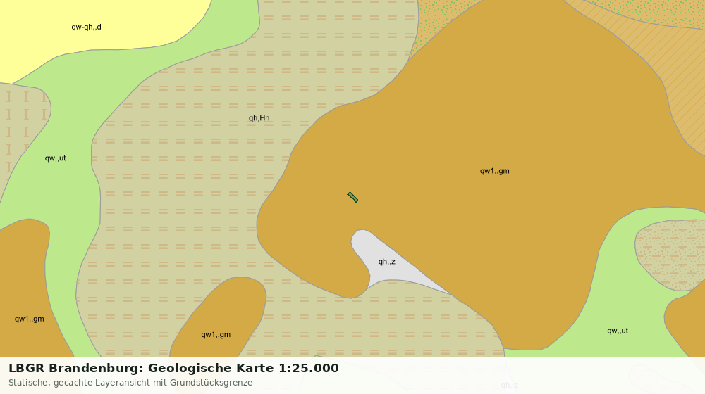 Statische Kartenansicht: LBGR Brandenburg: Geologische Karte 1:25.000