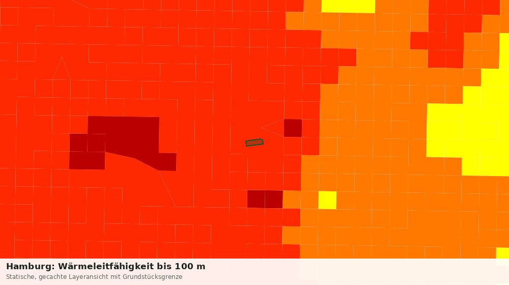 Statische Kartenansicht: Hamburg: Wärmeleitfähigkeit bis 100 m