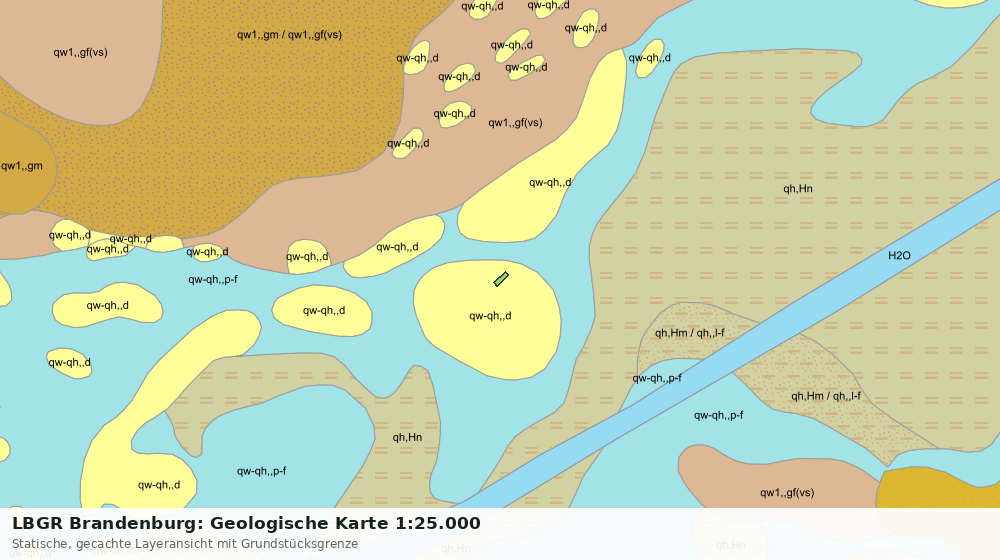 Statische Kartenansicht: LBGR Brandenburg: Geologische Karte 1:25.000