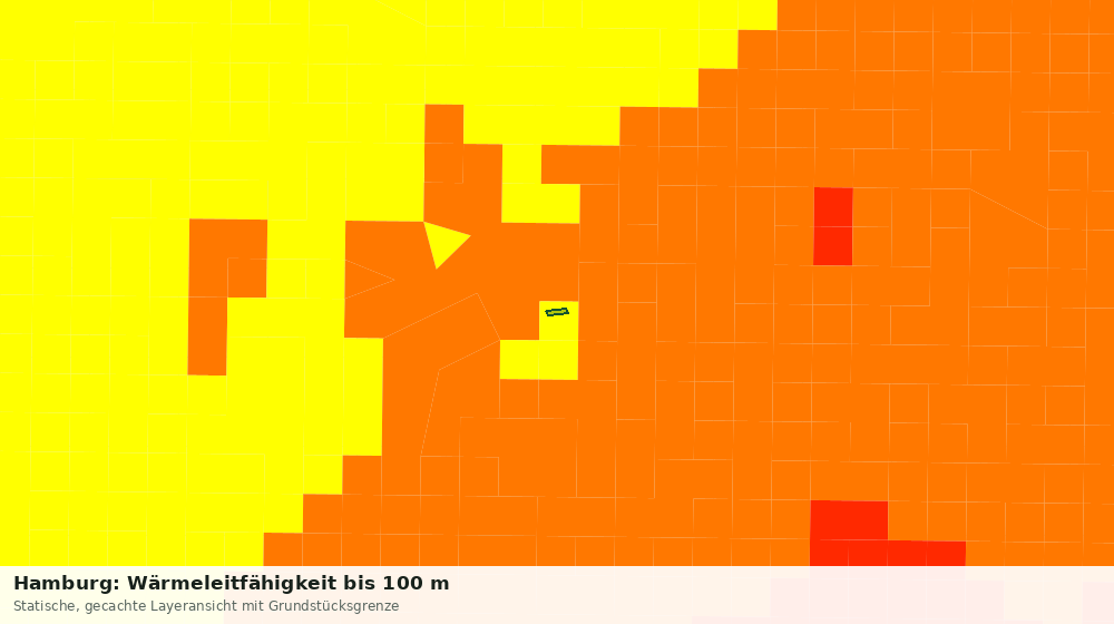 Statische Kartenansicht: Hamburg: Wärmeleitfähigkeit bis 100 m