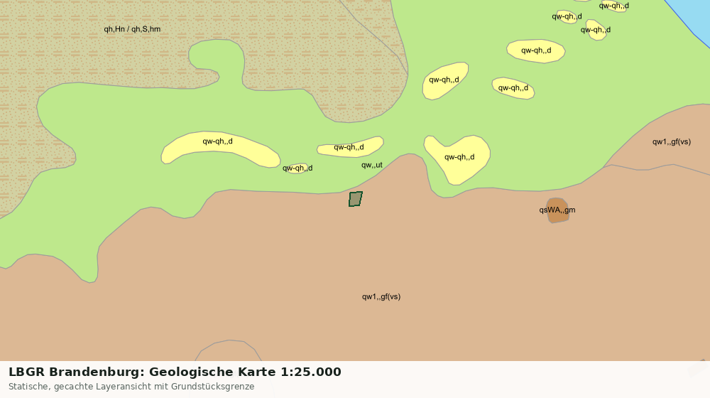 Statische Kartenansicht: LBGR Brandenburg: Geologische Karte 1:25.000