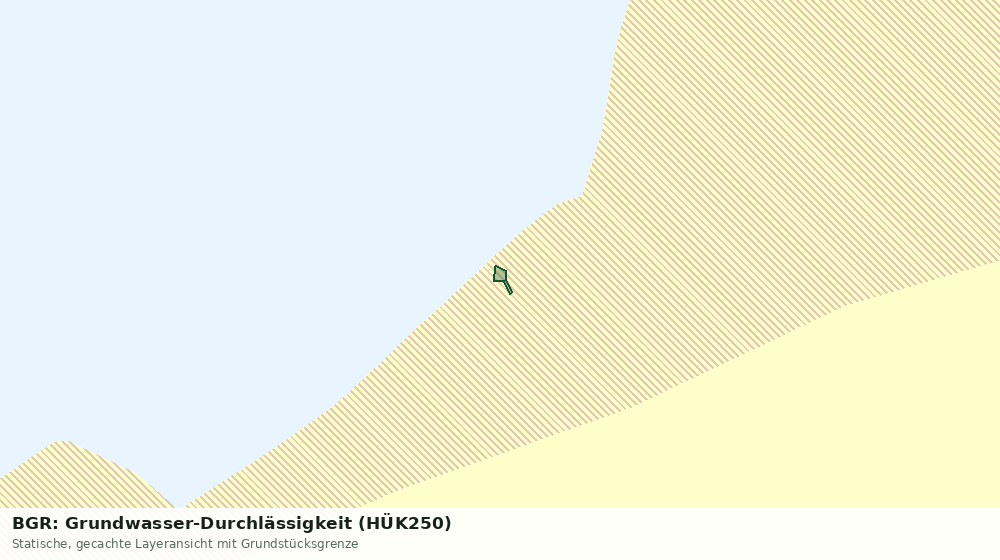 Statische Kartenansicht: BGR: Grundwasser-Durchlässigkeit (HÜK250)