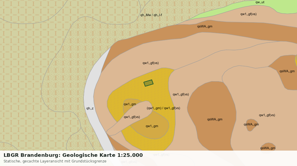 Statische Kartenansicht: LBGR Brandenburg: Geologische Karte 1:25.000