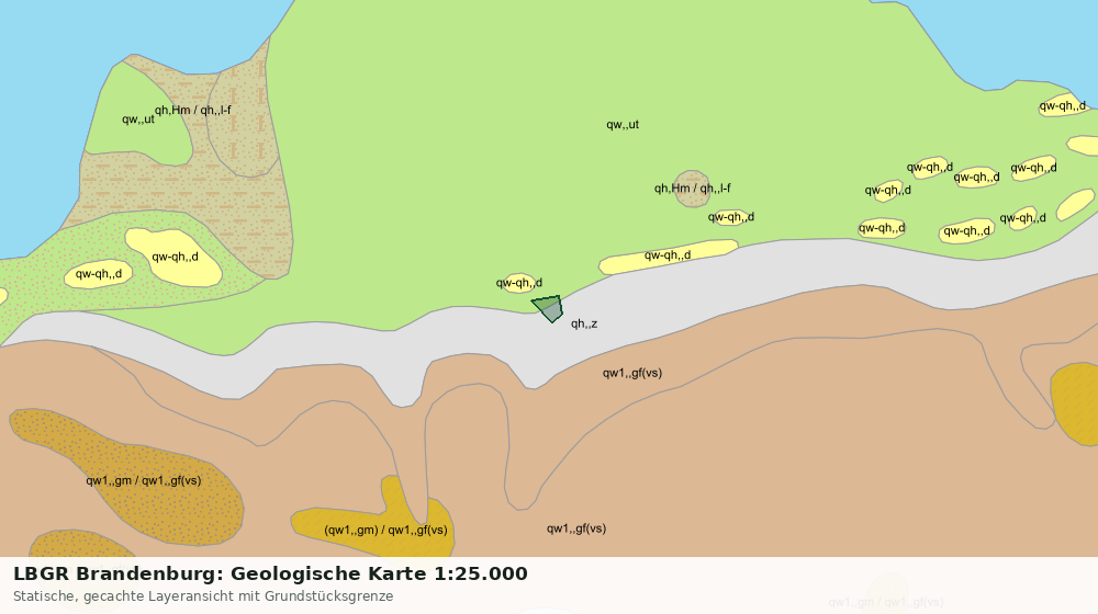 Statische Kartenansicht: LBGR Brandenburg: Geologische Karte 1:25.000