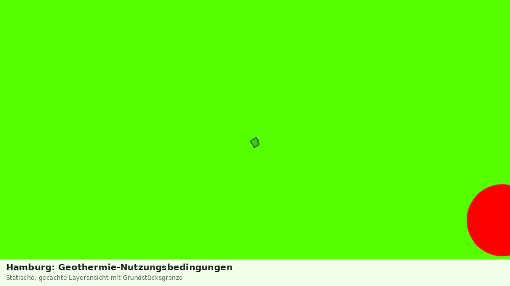 Statische Kartenansicht: Hamburg: Geothermie-Nutzungsbedingungen