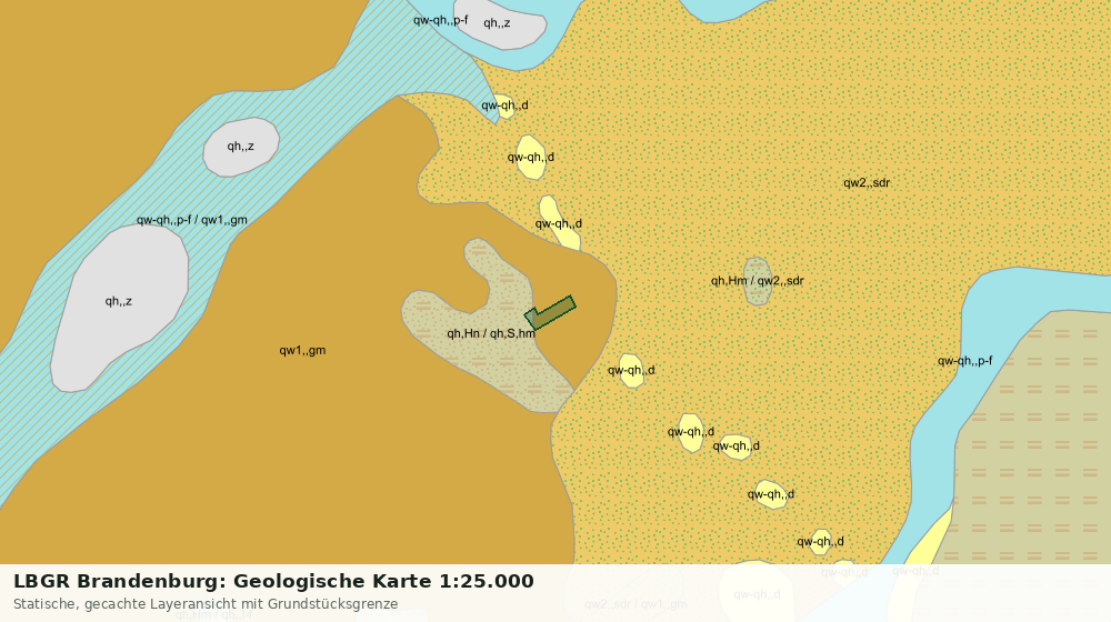 Statische Kartenansicht: LBGR Brandenburg: Geologische Karte 1:25.000