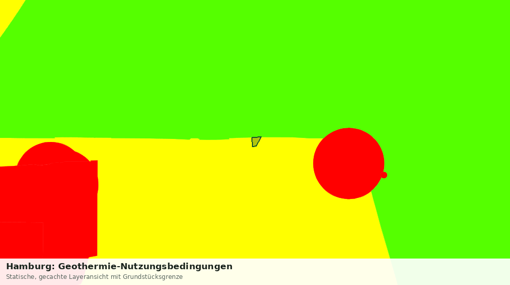 Statische Kartenansicht: Hamburg: Geothermie-Nutzungsbedingungen