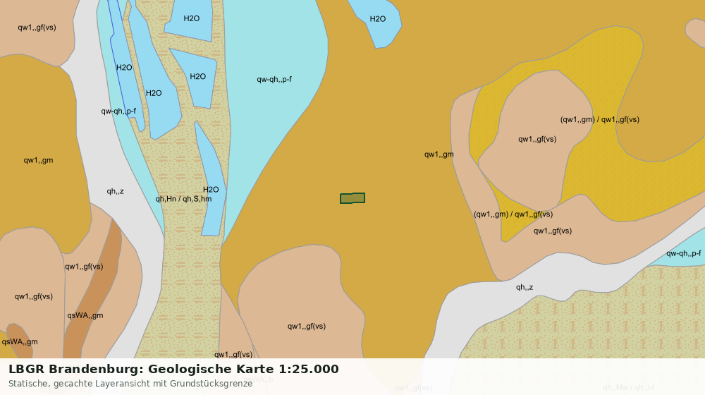 Statische Kartenansicht: LBGR Brandenburg: Geologische Karte 1:25.000