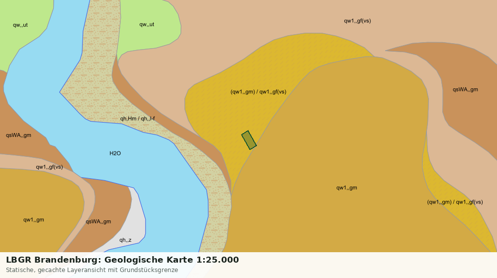 Statische Kartenansicht: LBGR Brandenburg: Geologische Karte 1:25.000