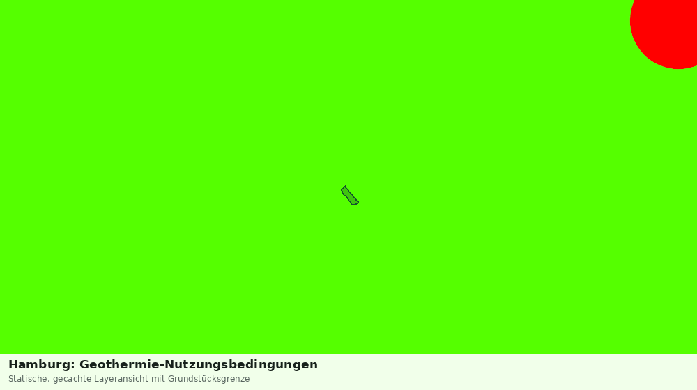 Statische Kartenansicht: Hamburg: Geothermie-Nutzungsbedingungen