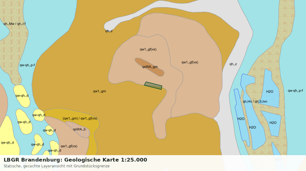 Statische Kartenansicht: LBGR Brandenburg: Geologische Karte 1:25.000