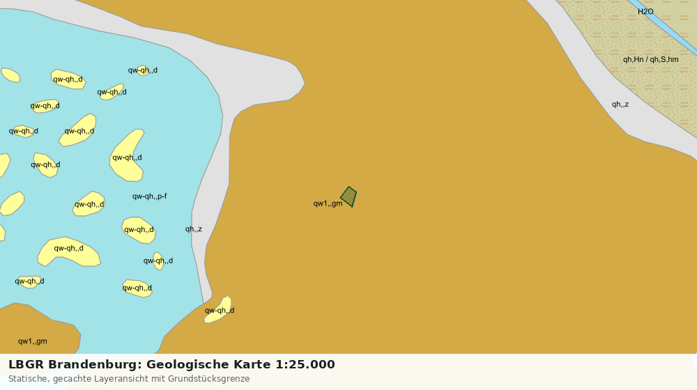 Statische Kartenansicht: LBGR Brandenburg: Geologische Karte 1:25.000