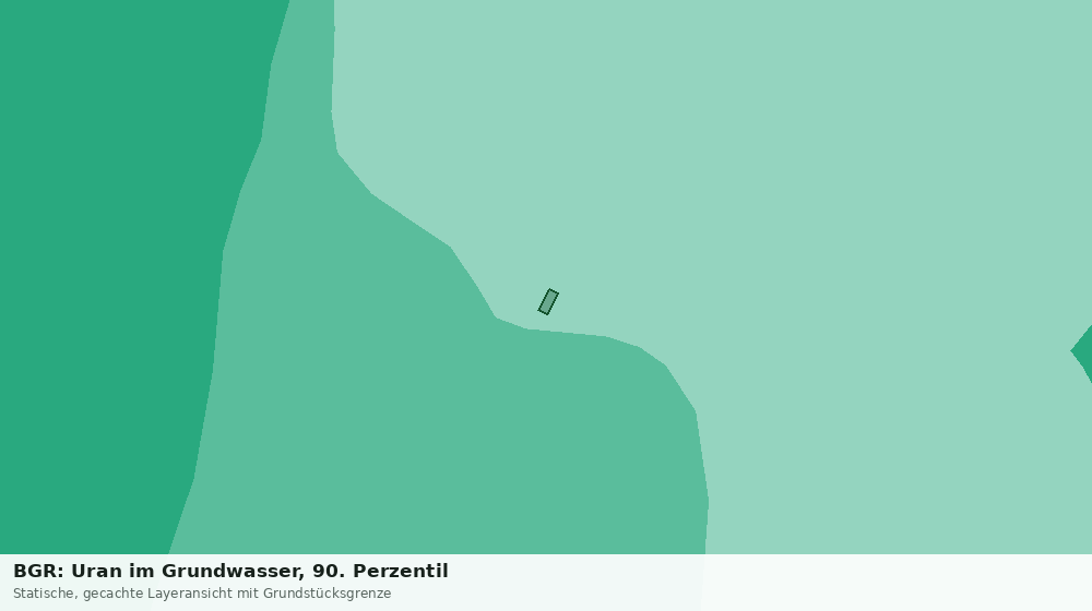 Statische Kartenansicht: BGR: Uran im Grundwasser, 90. Perzentil