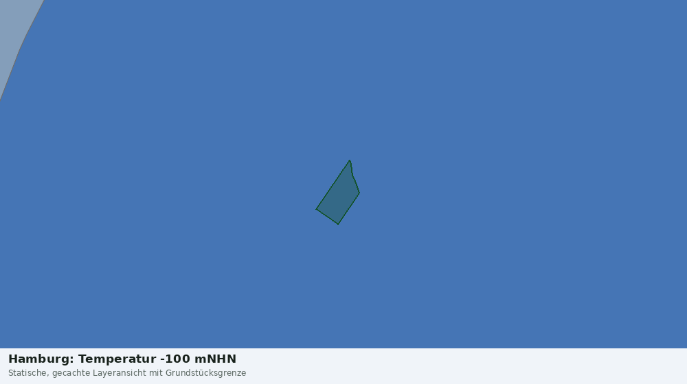 Statische Kartenansicht: Hamburg: Temperatur -100 mNHN